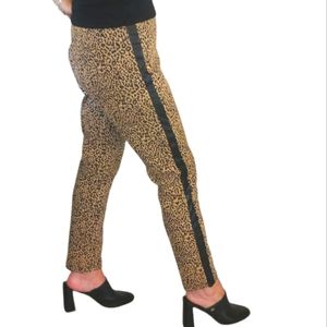 Michael Kors Cheetah print ponte knit ankle pants size M New